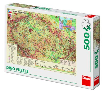 Puzzle Mapa Českej republiky 500 dielikov