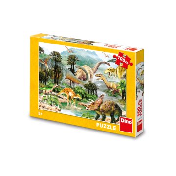 Puzzle Život Dinosaurov 100 XL dielikov