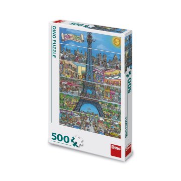 Puzzle Eiffelova veža kreslená 500 dielikov