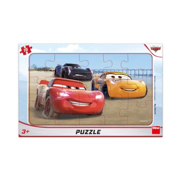 Puzzle Cars 3: Blesk s konturou 15 dielikov