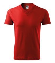 V-neck 102 tričko unisex červené