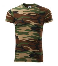 Camouflage tričko pánske camouflage brown