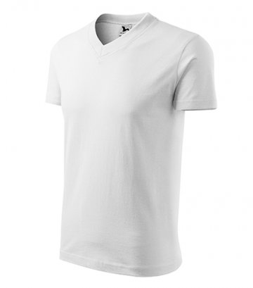 V-neck 102 tričko unisex biele